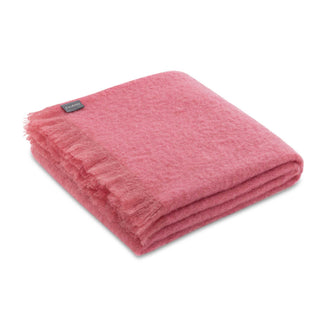 ST ALBANS MOHAIR THROW RUG  |  ROSE PINK