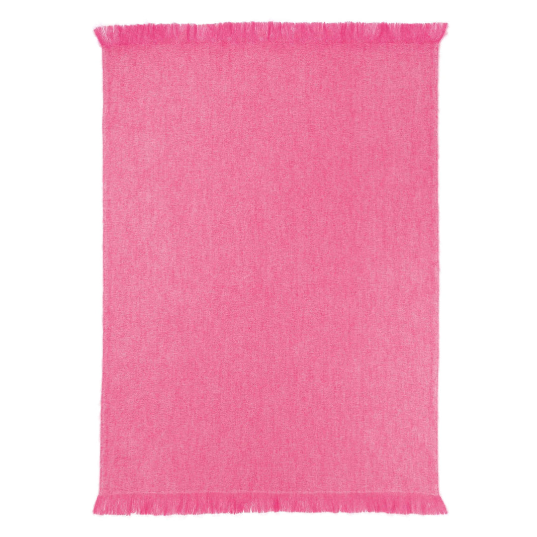 ST ALBANS MOHAIR THROW RUG  |  ROSE