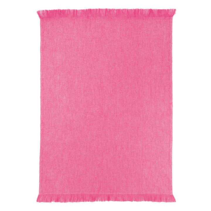 ST ALBANS MOHAIR THROW RUG  |  ROSE