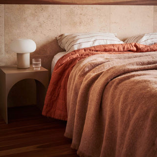 ST ALBANS ALPACA THROW RUG  |  WALNUT