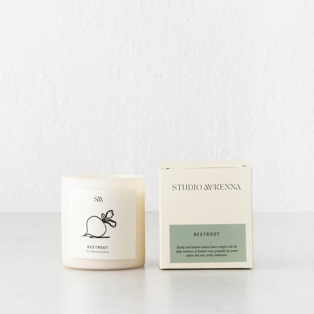 STUDIO MCKENNA  |  EPICUREAN SERIES SCENTED 325G CANDLE  |  BEETROOT