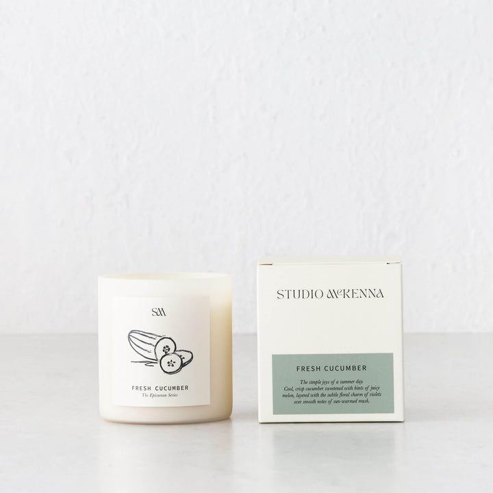 STUDIO MCKENNA  |  EPICUREAN SERIES SCENTED 325G CANDLE  |  CUCUMBER