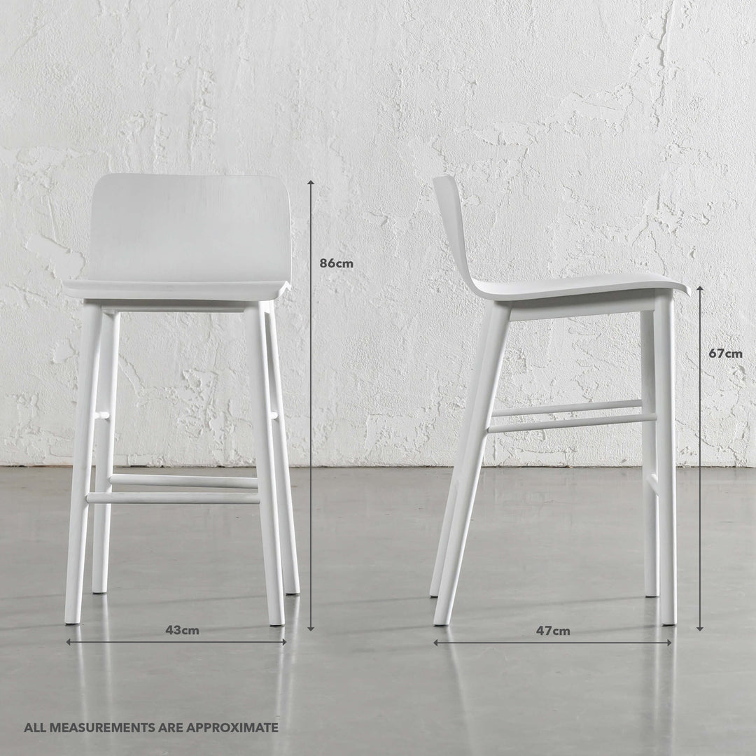 TAMIERA BAR CHAIR| WHITE GRAIN | MEASUREMENTS