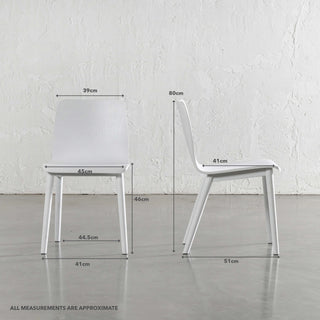 TAMIERA DINING CHAIR | WHITE GRAIN | DANISH TAMI DESIGN | MEASUREMENTS