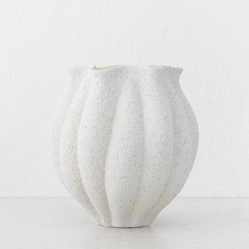 TARTU VASE  |  LARGE 26CM  |  CERAMIC + WHITE SAND GLAZE