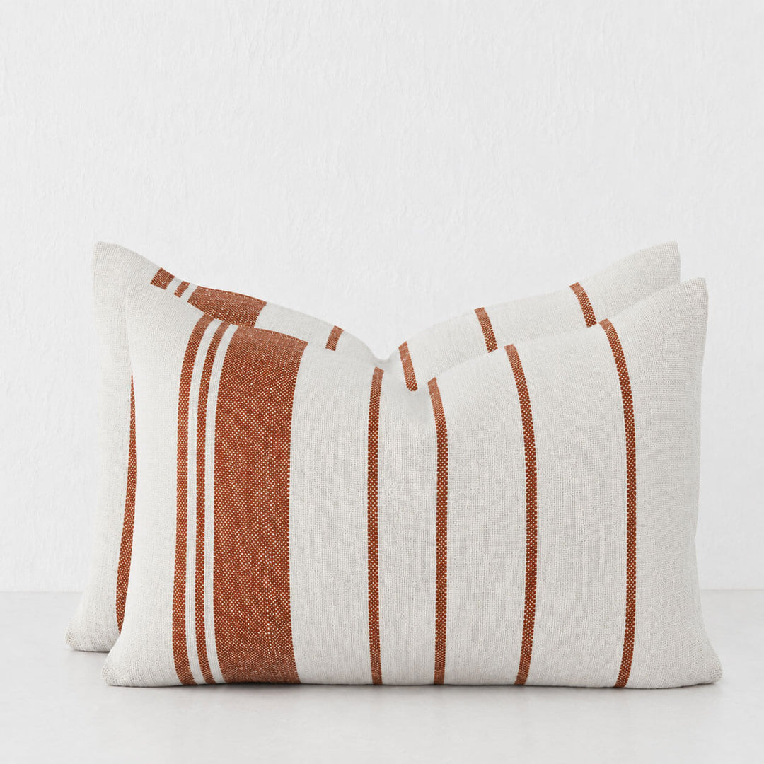 TORRONE CUSHION BUNDLES | RUST STRIPE + NATURAL | 40X60