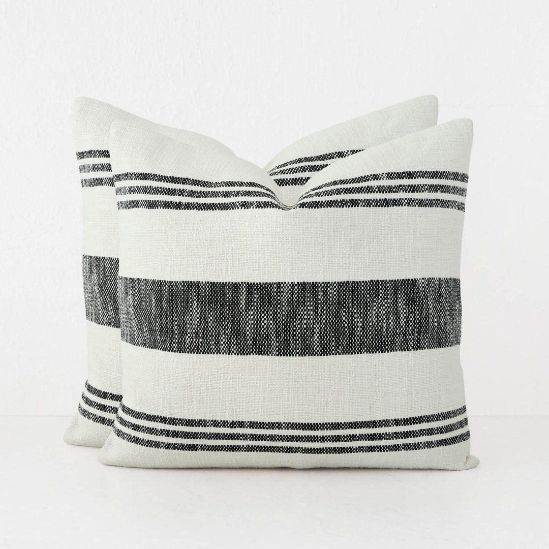 TORRONE CUSHION BUNDLES | BLACK STRIPE + NATURAL | 50X50