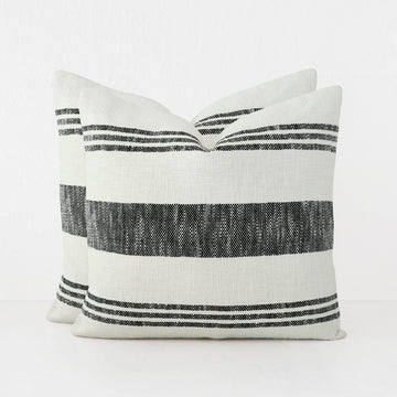 TORRONE CUSHION BUNDLES | BLACK STRIPE + NATURAL | 50X50
