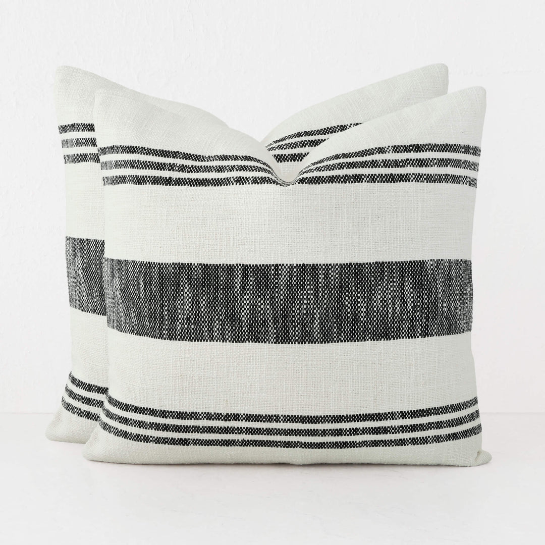 TORRONE CUSHION BUNDLES | BLACK STRIPE + NATURAL | 60X60