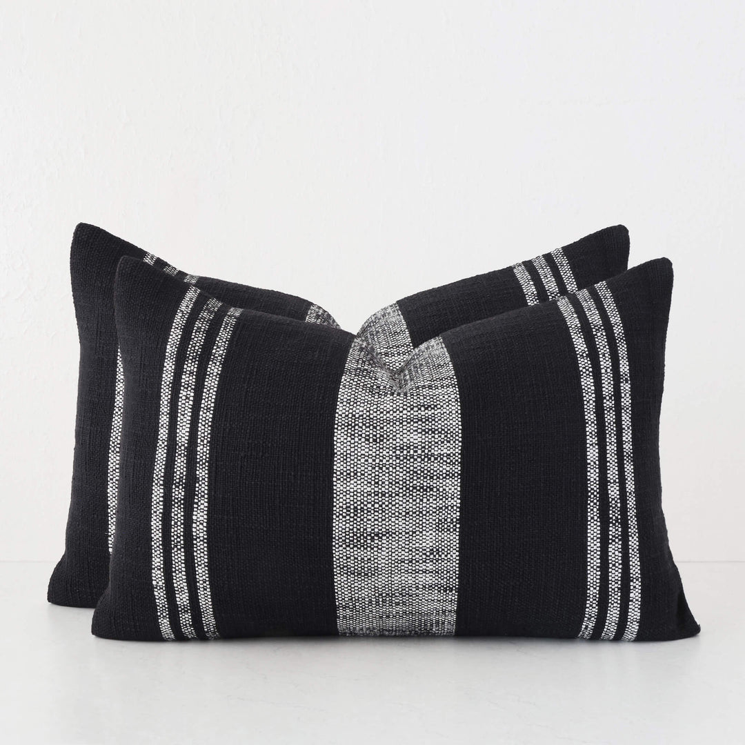 TORRONE CUSHION BUNDLES | NATURAL STRIPE + BLACK | 40X60