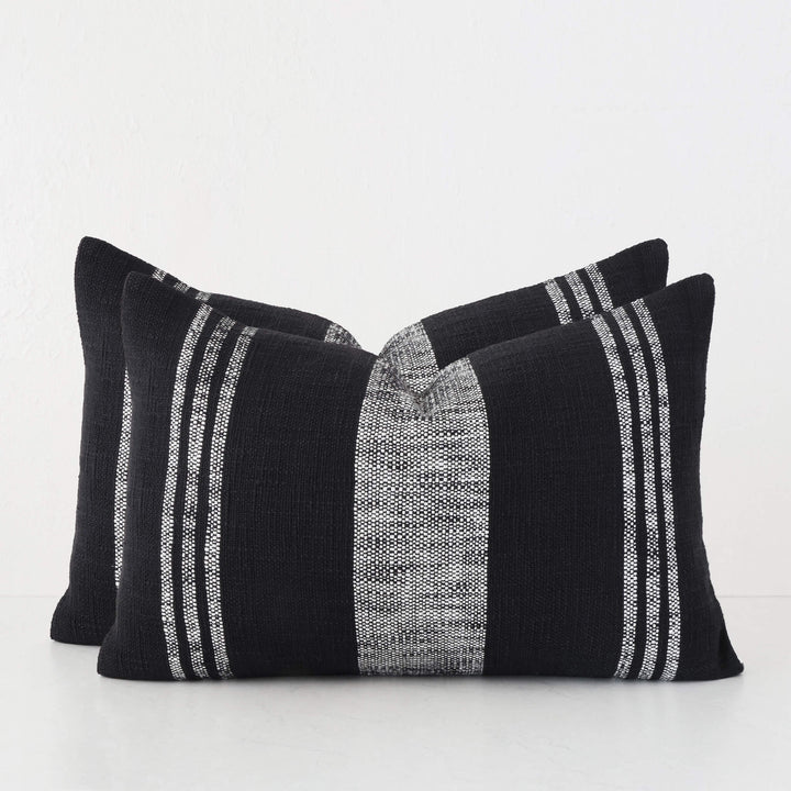 TORRONE CUSHION BUNDLES | NATURAL STRIPE + BLACK | 40X60