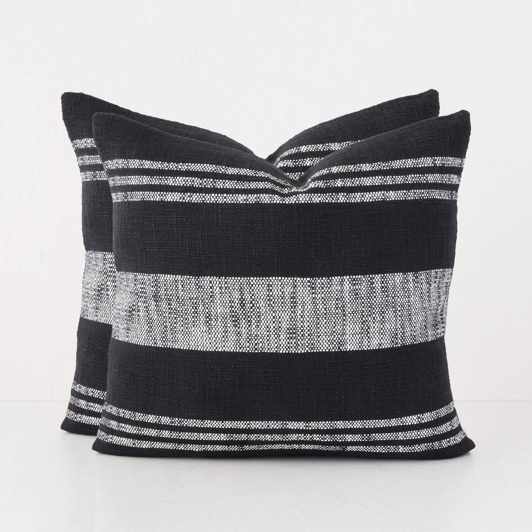 TORRONE CUSHION BUNDLES | NATURAL STRIPE + BLACK | 50X50