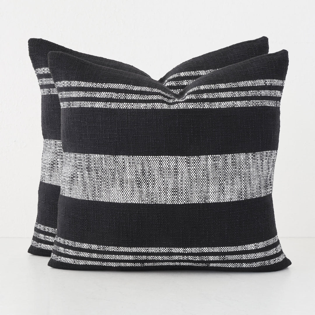 TORRONE CUSHION BUNDLES | NATURAL STRIPE + BLACK | 60X60
