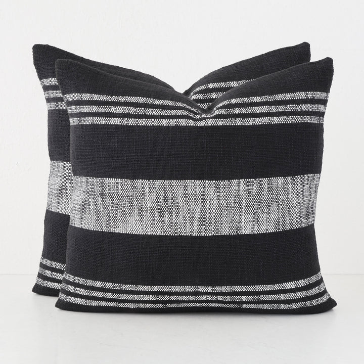 TORRONE CUSHION BUNDLES | NATURAL STRIPE + BLACK | 60X60