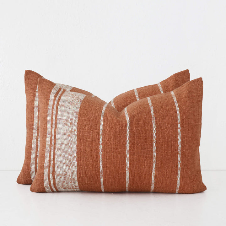 TORRONE CUSHION BUNDLES | NATURAL STRIPE + RUST | 40X60