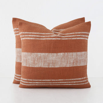 TORRONE CUSHION BUNDLES | NATURAL STRIPE + RUST | 50X50