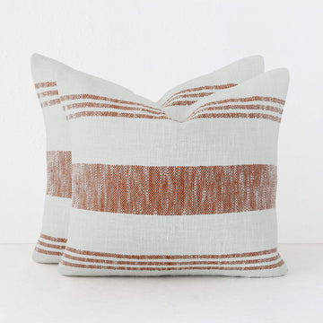 TORRONE CUSHION BUNDLES | RUST STRIPE + NATURAL | 50X50