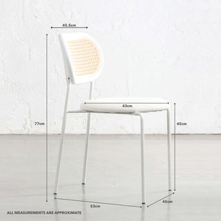 TORSBY INDOOR/OUTDOOR DINING CHAIR  |  WHITE  |  MEASUREMENTS