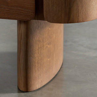 TREVELO SIDEBOARD  |  WALNUT WOOD GRAIN  |  VALENTINA GRIGIO CERAMICA TOP | LEG CLOSEUP