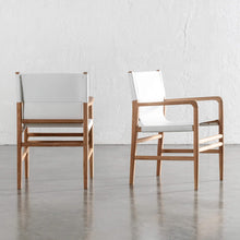 TRIENT LEATHER CARVER CHAIR  |  TERRACE WHITE