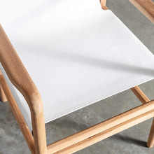 TRIENT LEATHER DINING CHAIR  |  TERRACE WHITE CLOSE UP