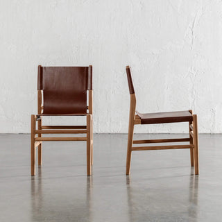 TRIENT LEATHER DINING CHAIR  |  NUTMEG HUSK