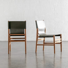 TRIENT LEATHER DINING CHAIR  |  OLIVE LEAF