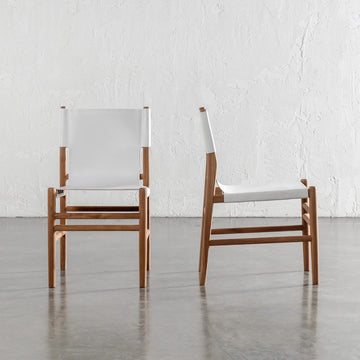 TRIENT LEATHER DINING CHAIR  |  TERRACE WHITE