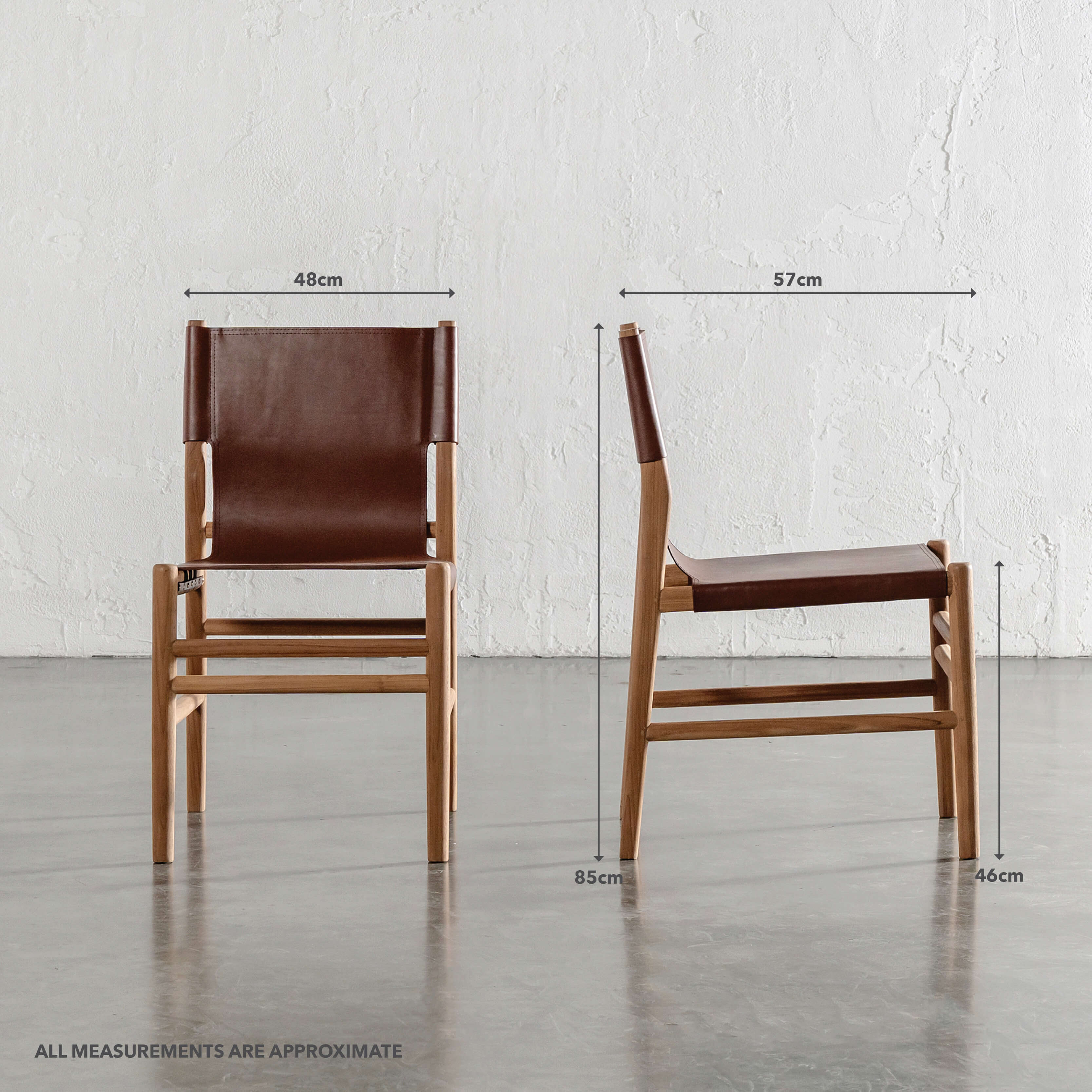 TRIENT LEATHER DINING CHAIR | NUTMEG HUSK + BRUSHED TEAK – Living