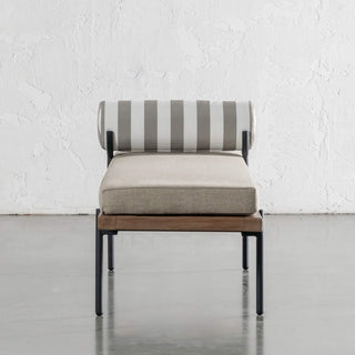 TRIESTE DAYBED BENCH  |  BALSA STONE + WHITE SEASIDE STRIPE
