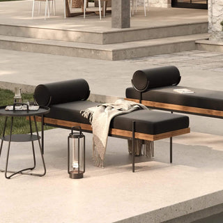TRIESTE_DAYBED_BENCH___NOIR_BLACK_PALOMA_SIDE_TABLE_WITH_HANDLE___ANTHRACITE_PLAGE_TOUQUET_RECHARGEABLE_INDOOR_OUTDOOR_LED_LANTERN___MATTE_BLACK