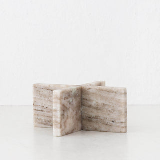MARX MARBLE SCULPTURE TRIVET  |  17CM  |  BEIGE MARBLE