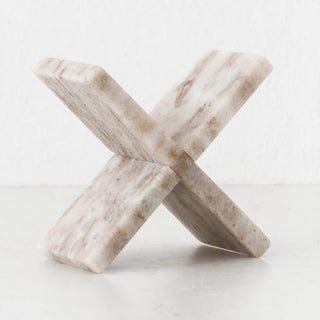 MARX MARBLE SCULPTURE TRIVET  |  17CM  |  BEIGE MARBLE
