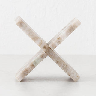 MARX MARBLE SCULPTURE TRIVET  |  17CM  |  BEIGE MARBLE