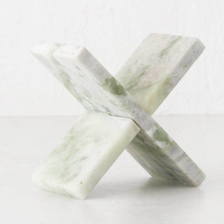 MARX MARBLE SCULPTURE TRIVET  |  17CM  |  GREEN MARBLE
