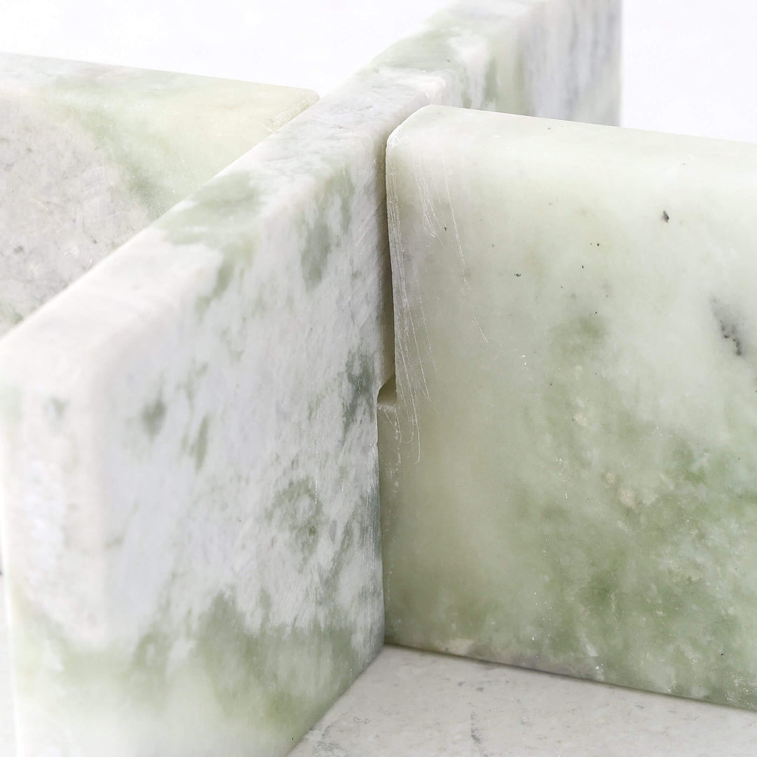 MARX MARBLE SCULPTURE TRIVET  |  17CM  |  GREEN MARBLE