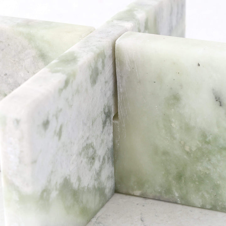 MARX MARBLE SCULPTURE TRIVET  |  17CM  |  GREEN MARBLE