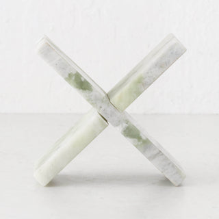 MARX MARBLE SCULPTURE TRIVET  |  17CM  |  GREEN MARBLE
