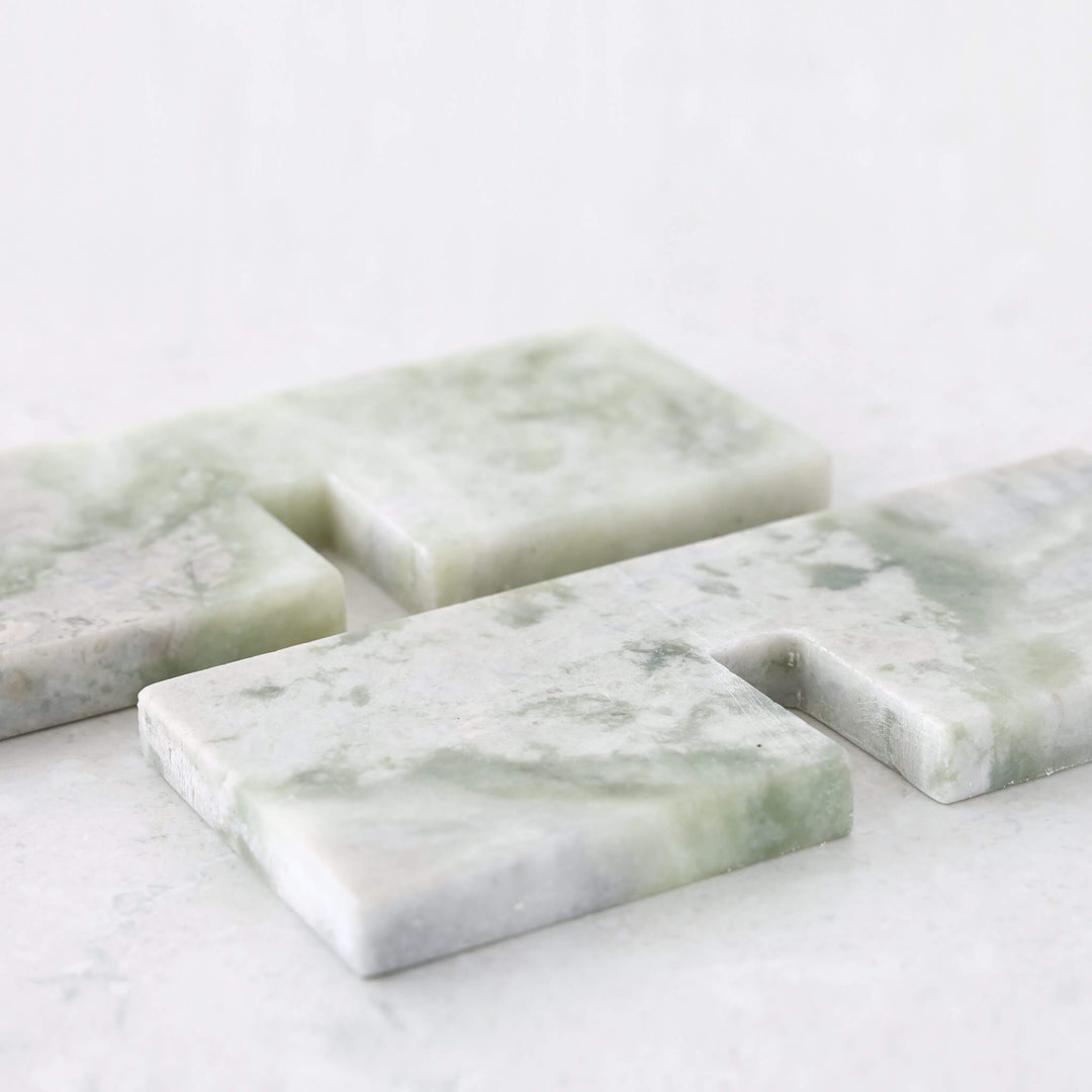 MARX MARBLE SCULPTURE TRIVET  |  17CM  |  GREEN MARBLE