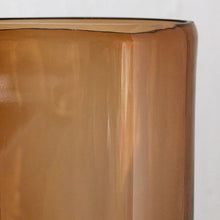 TULLY WAVE GLASS VASE BUNDLE X2  |  MEDIUM + LARGE  |  AMBER OPAQUE GLASS