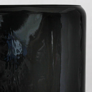 TULLY WAVE GLASS VASE  |  CHARCOAL OPAQUE GLASS  |  MEDIUM