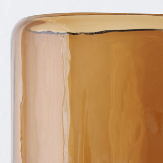 LIVING BY DESIGN EXCLUSIVE  |  TULLY GLASS VASE  |  CLOSE UP  |  OPAQUE AMBER GLASS