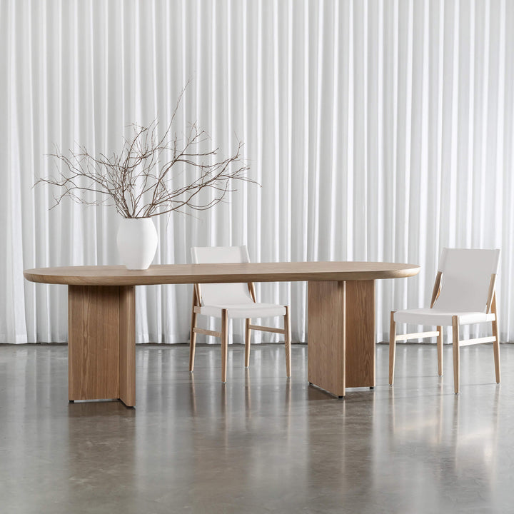 TOULON DINING TABLE  |  240CM + 270CM  |  BIRCH ASH WOOD GRAIN