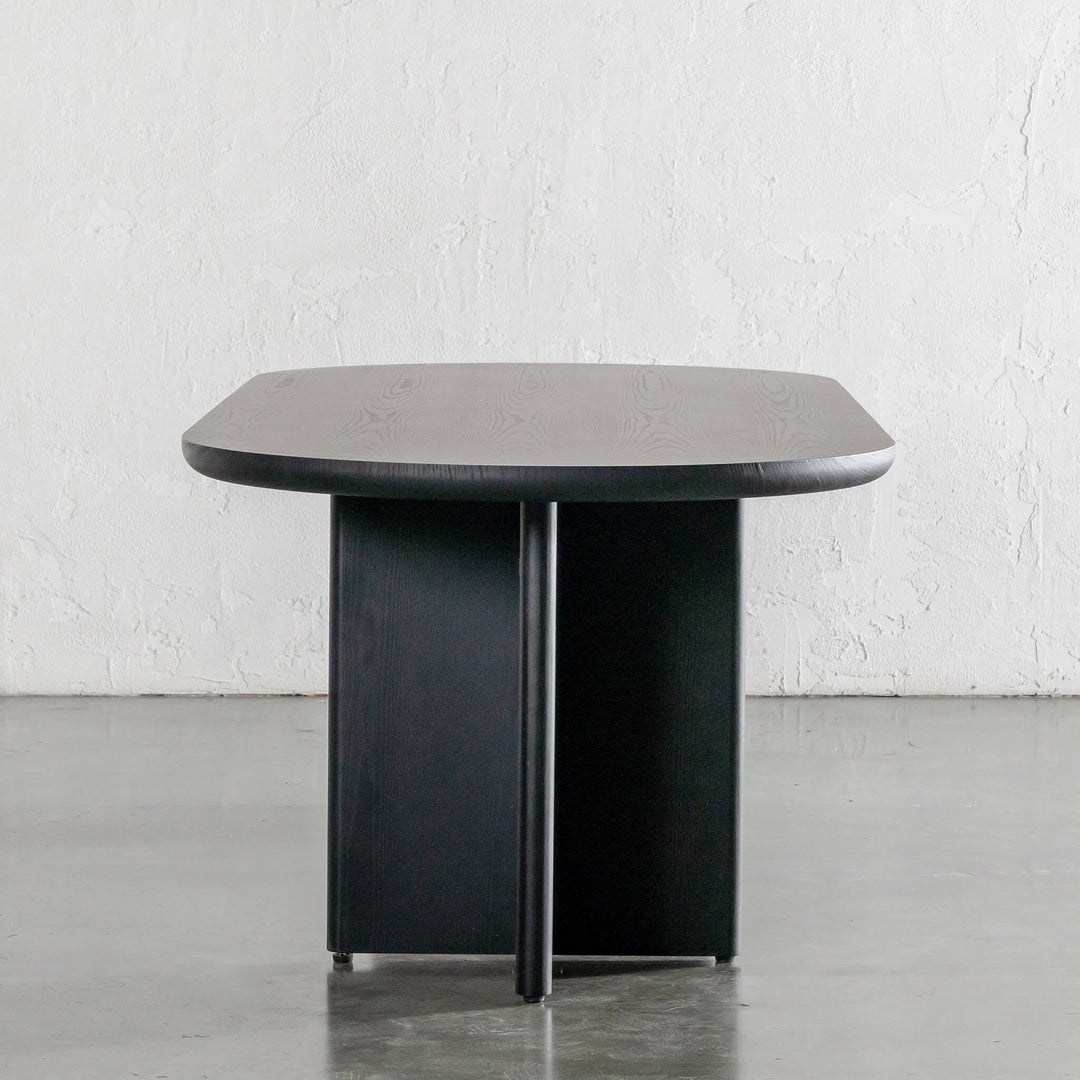TOULON DINING TABLE  |  240CM + 270CM  |  BLACK NOIR WOOD GRAIN