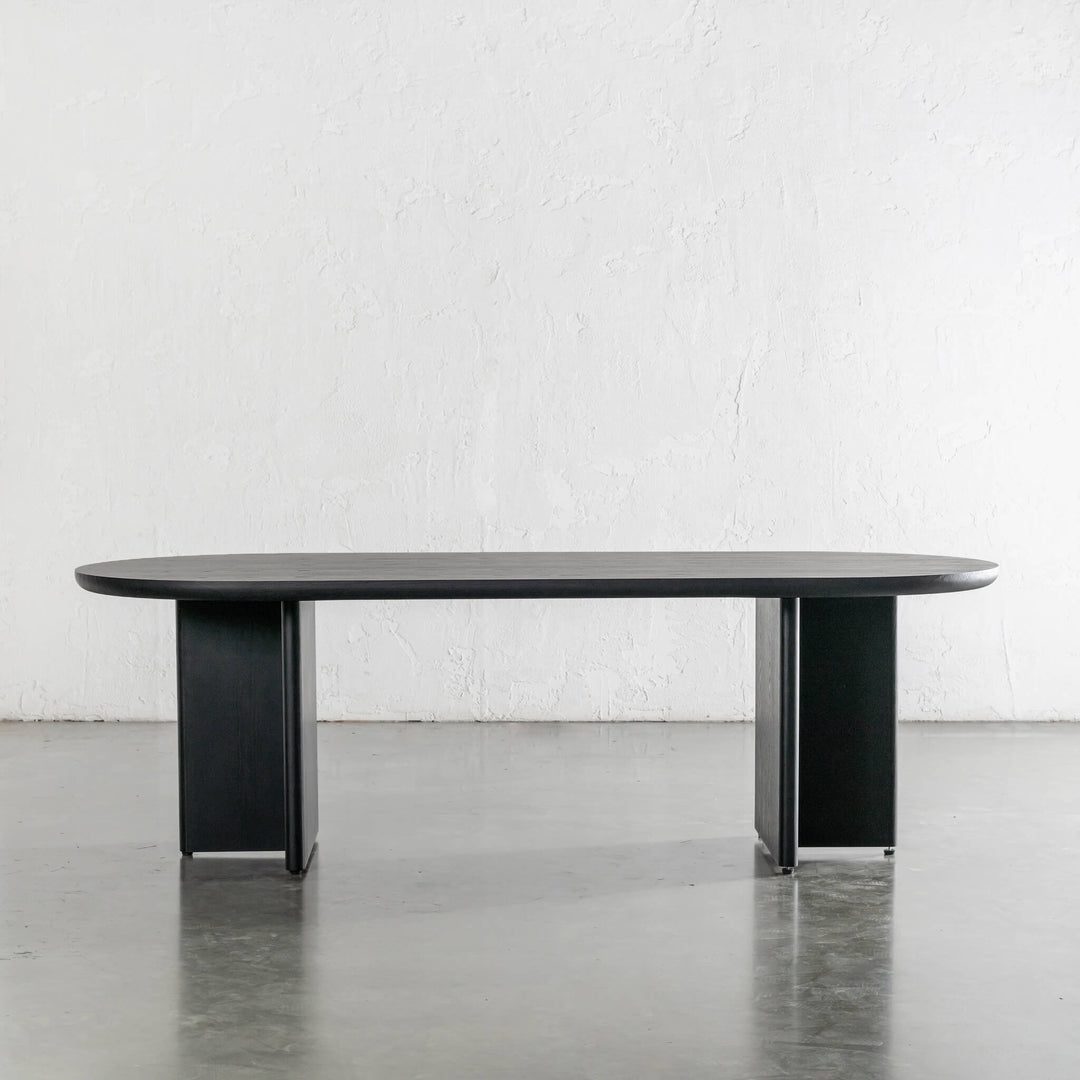 TOULON DINING TABLE  |  240CM + 270CM  |  BLACK NOIR WOOD GRAIN