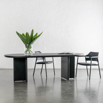 TOULON DINING TABLE  |  240CM + 270CM  |  BLACK NOIR WOOD GRAIN