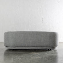 TRAVECY CURVED SOFA  |  PEPPER HAZE WEAVE  |  BACK VIEW