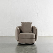TRAVECY CURVED SWIVEL ARMCHAIR UNSTYLED  |  SANDBAR TAUPE