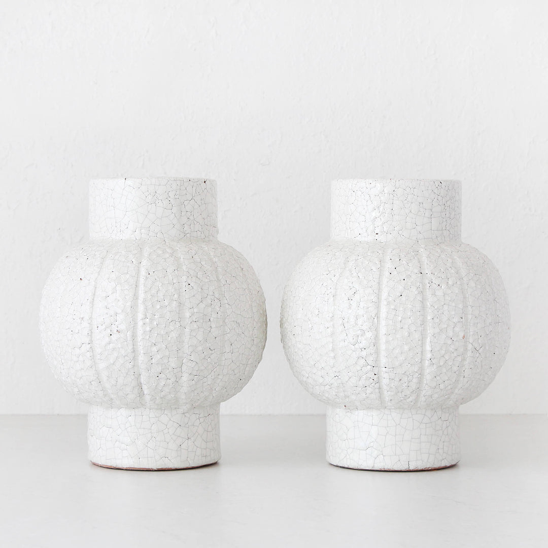 UNI CERAMIC VASE BUNDLE X2  |  IVORY GLAZE