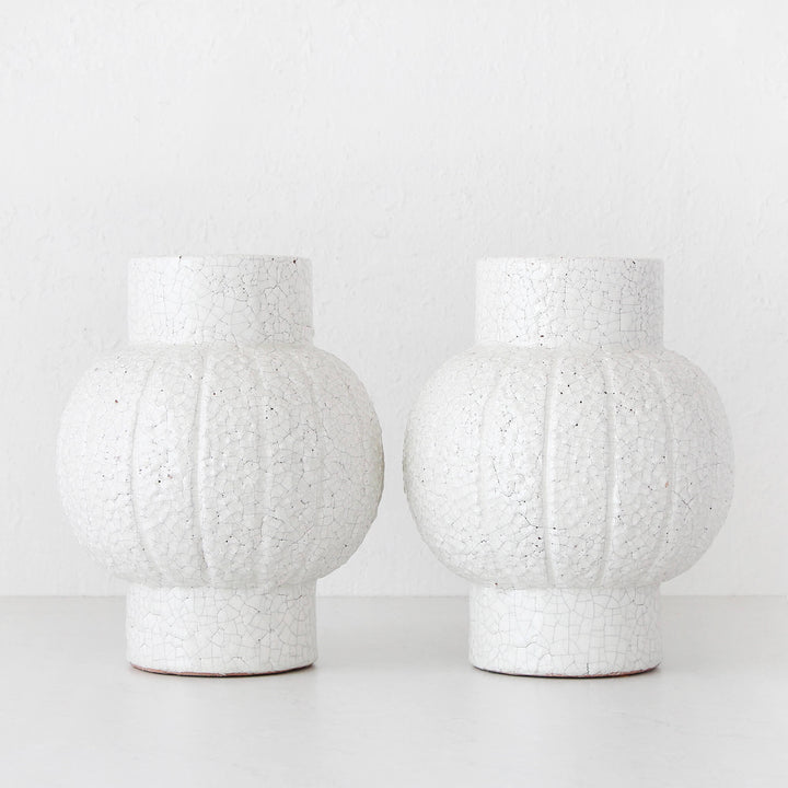 UNI CERAMIC VASE BUNDLE X2  |  IVORY GLAZE